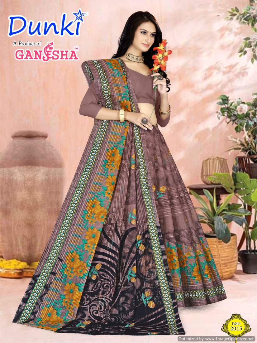 Dunki Vol 2 By Ganesha Summer Special  Printed Cotton Sarees Wholesalers In Delhi